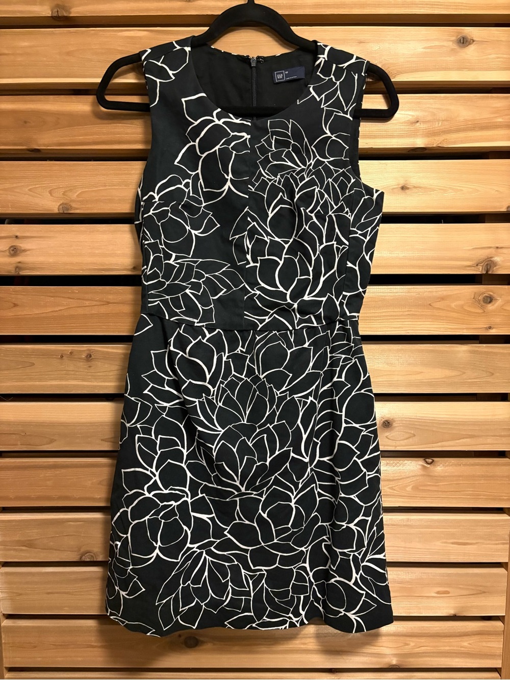 GAP Cotton Black & White Floral Dress
